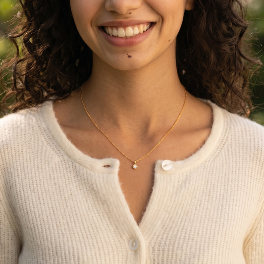 Clair Mini Bezel Necklace