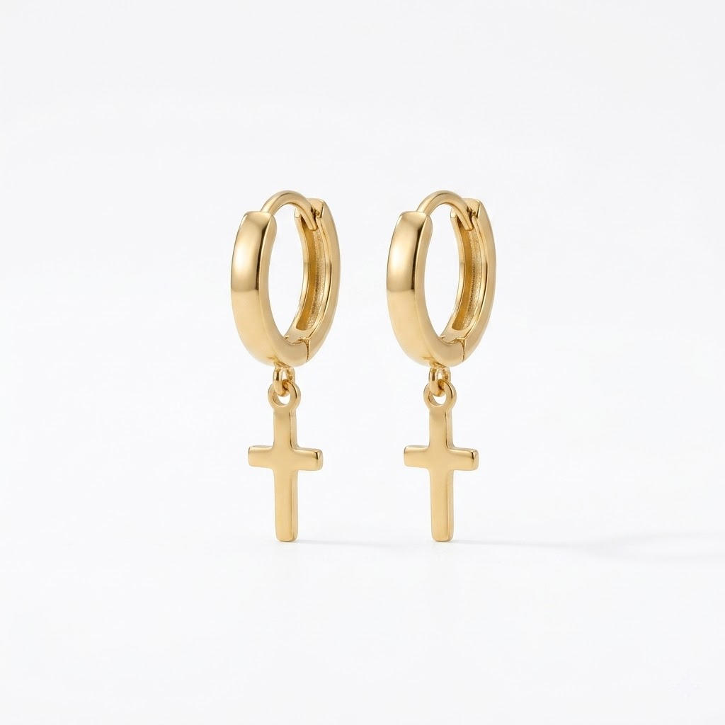 Eterna Cross Drop Earring