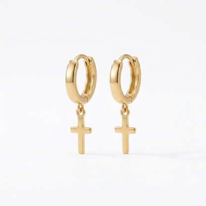 Eterna Cross Drop Earring