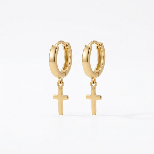 Eterna Cross Drop Earring