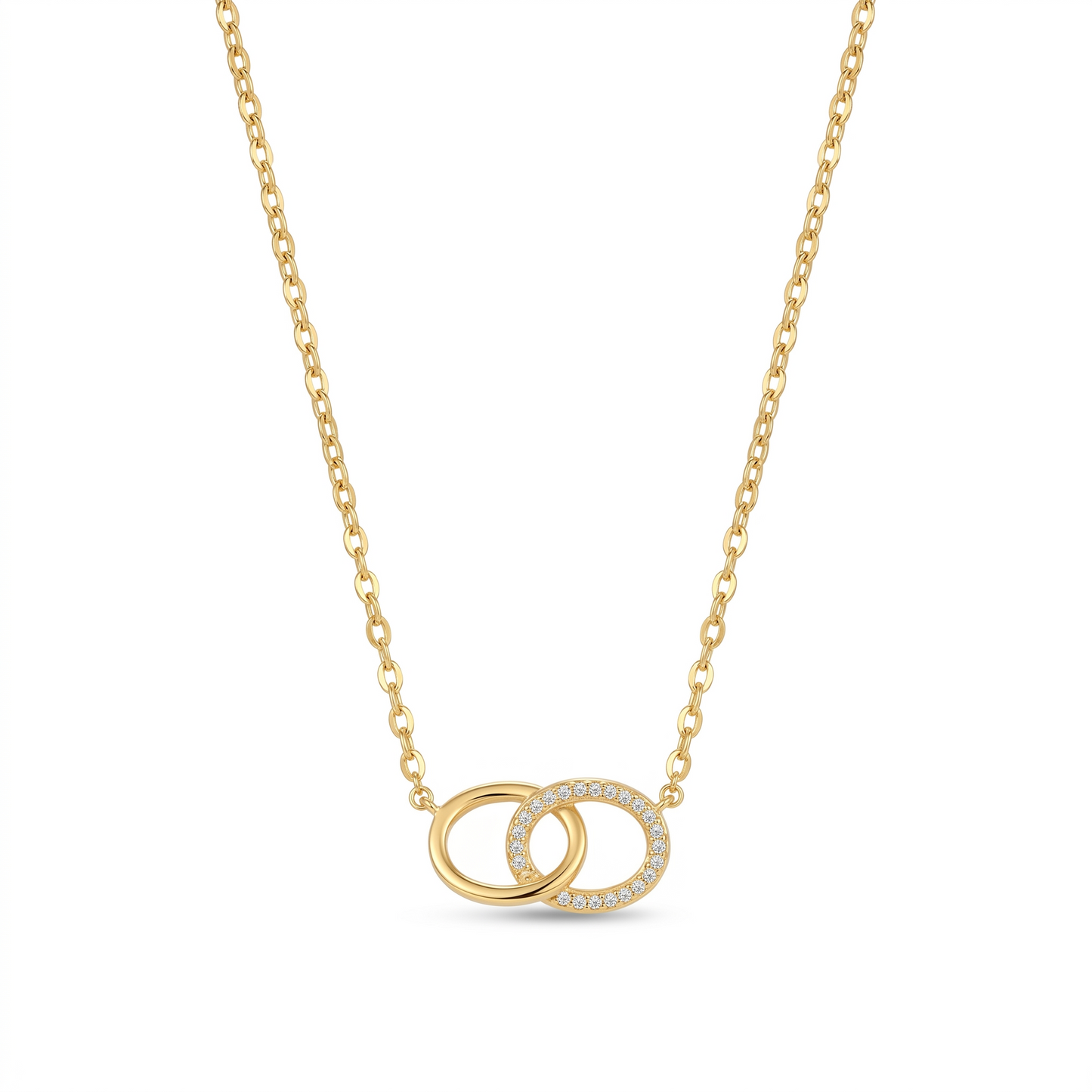 Eterna Interlocking Pavé Cable Chain Necklace