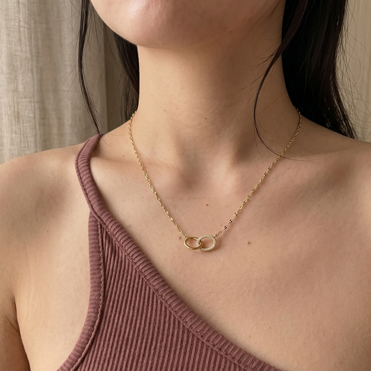 Eterna Interlocking Pavé Cable Chain Necklace