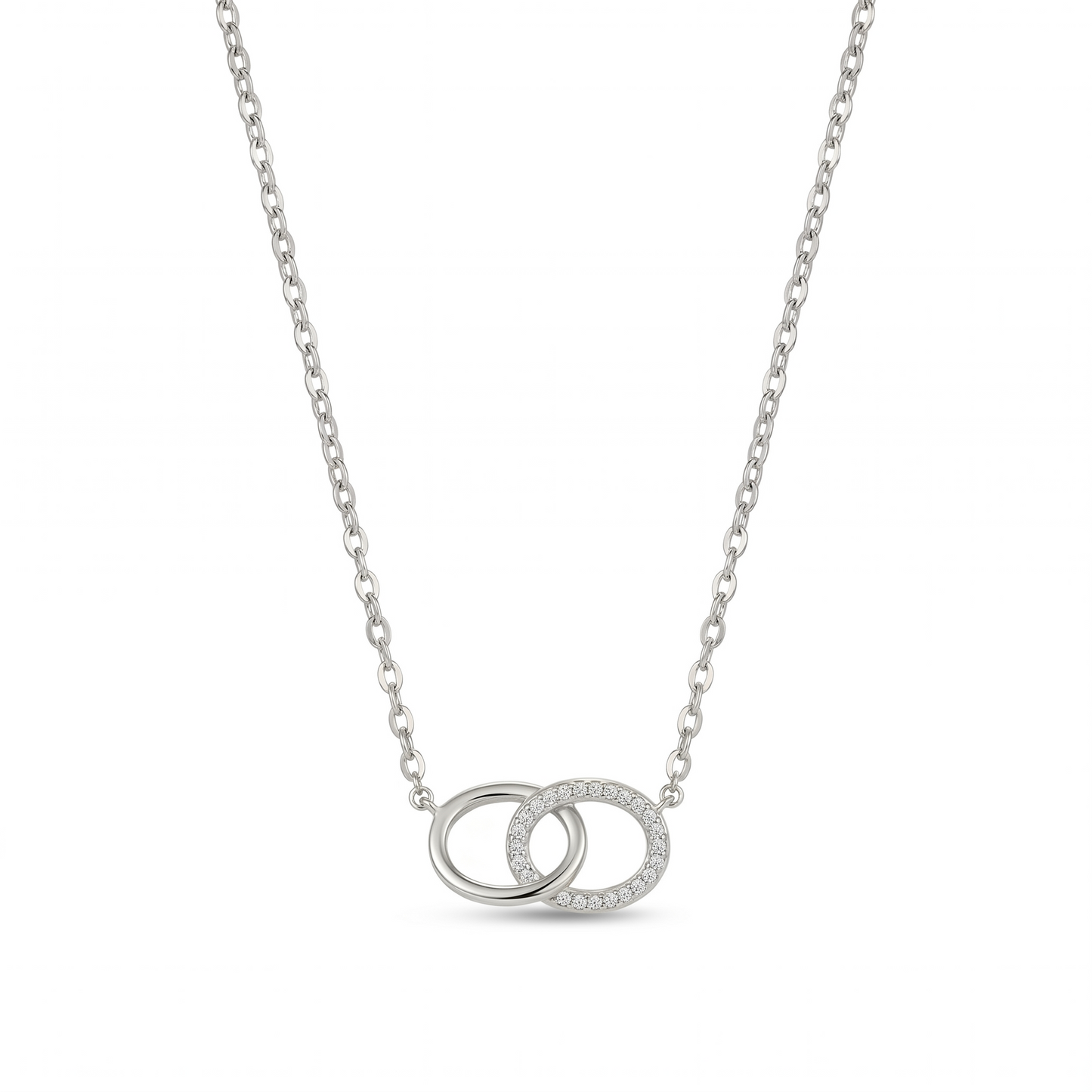 Eterna Interlocking Pavé Cable Chain Necklace