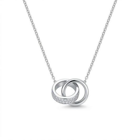 Eterna Interlocking Pavé Necklace
