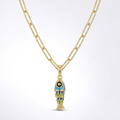 Enamel Fish Pendant