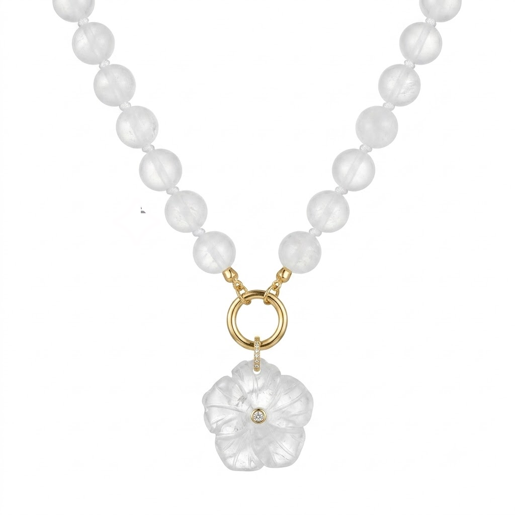 Hibiscus Crystal Flower Charm