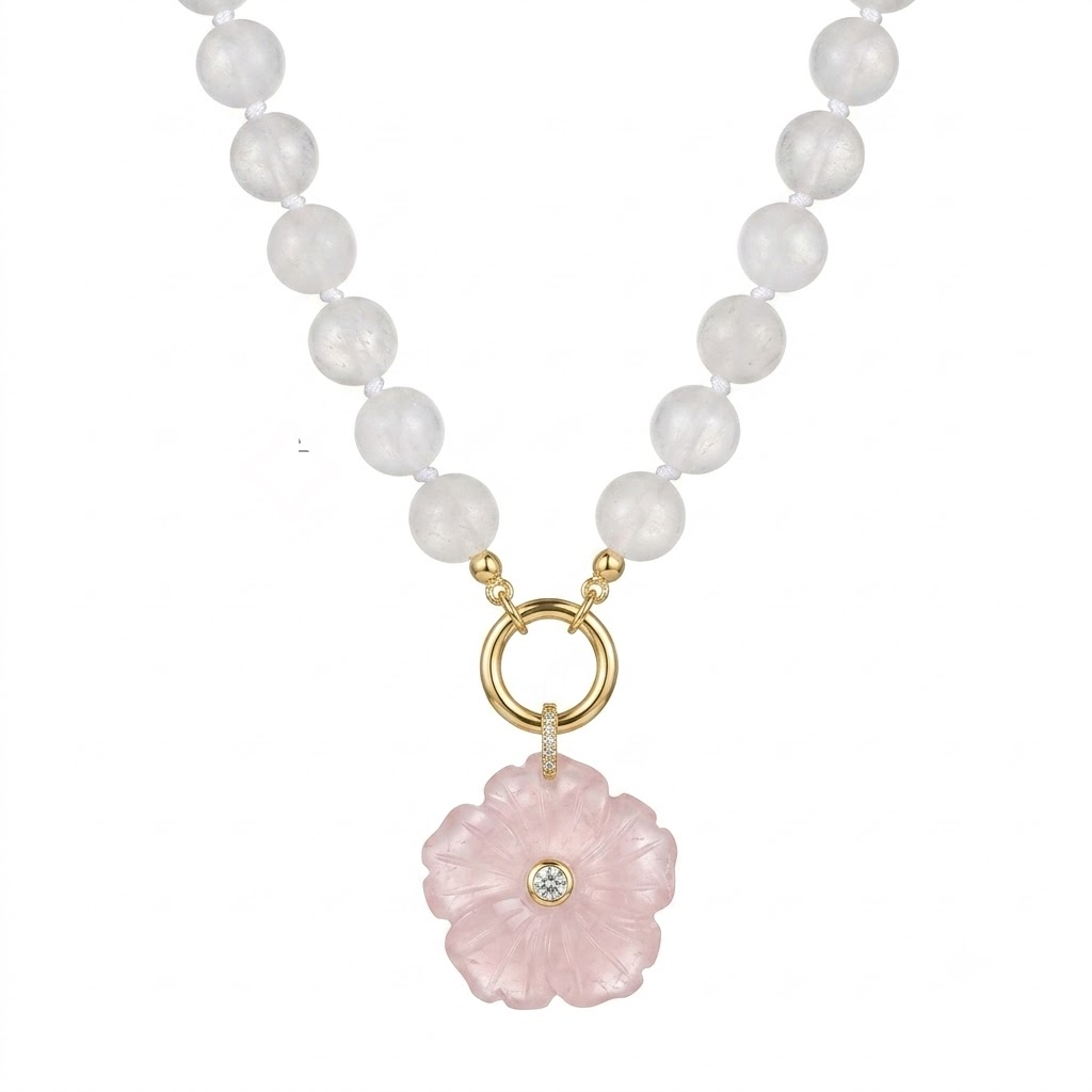 Hibiscus Crystal Flower Charm