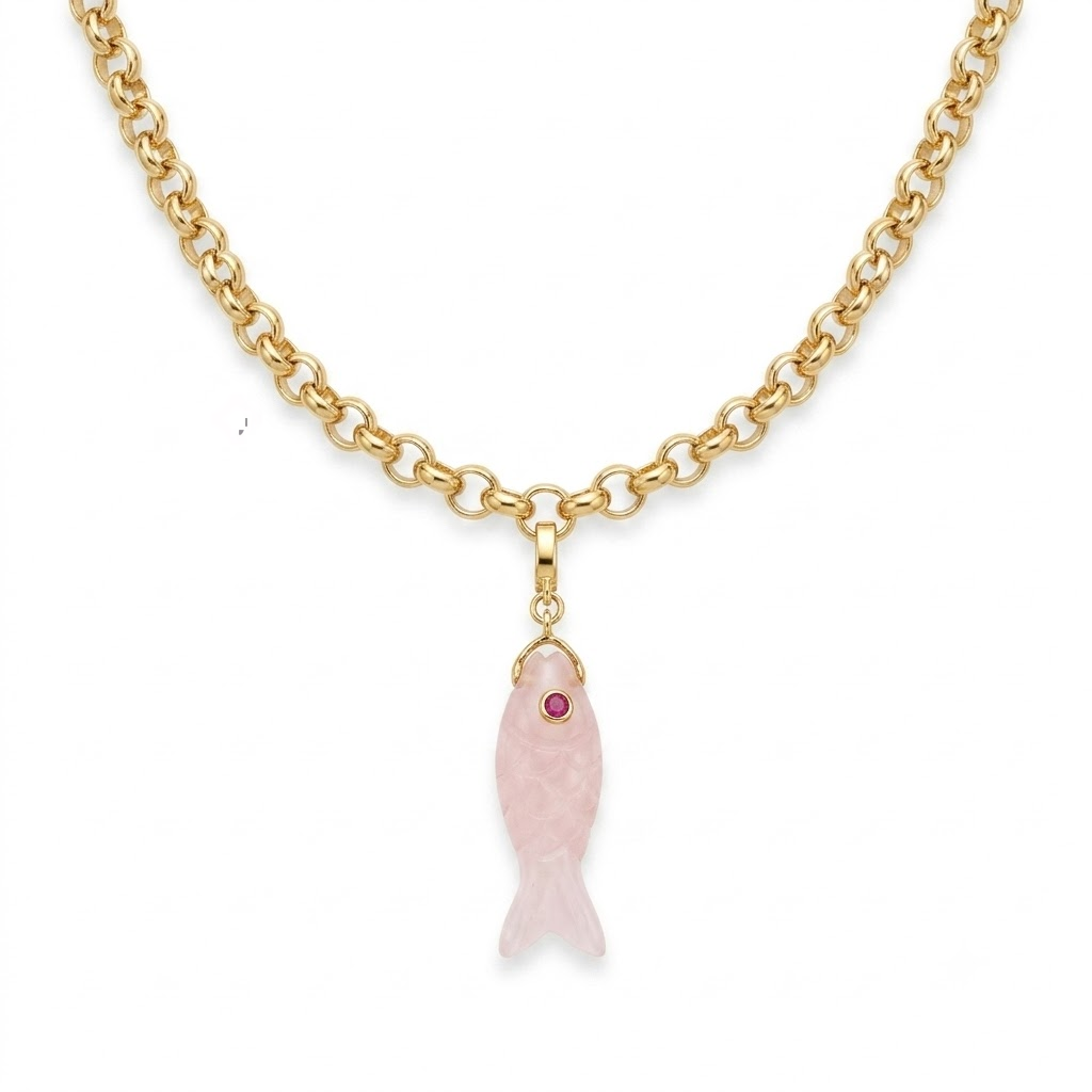 Molly Semi-Precious Fish Pendant