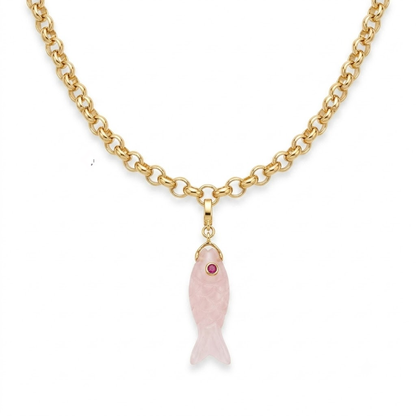 Molly Semi-Precious Fish Pendant