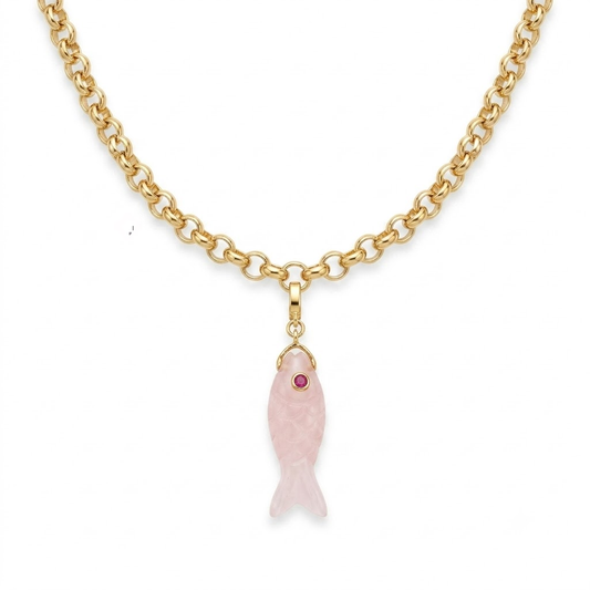 Molly Semi-Precious Fish Pendant