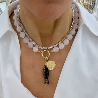 Lumia Quartz Beaded Necklace