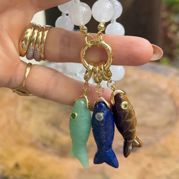 Molly Semi-Precious Fish Pendant