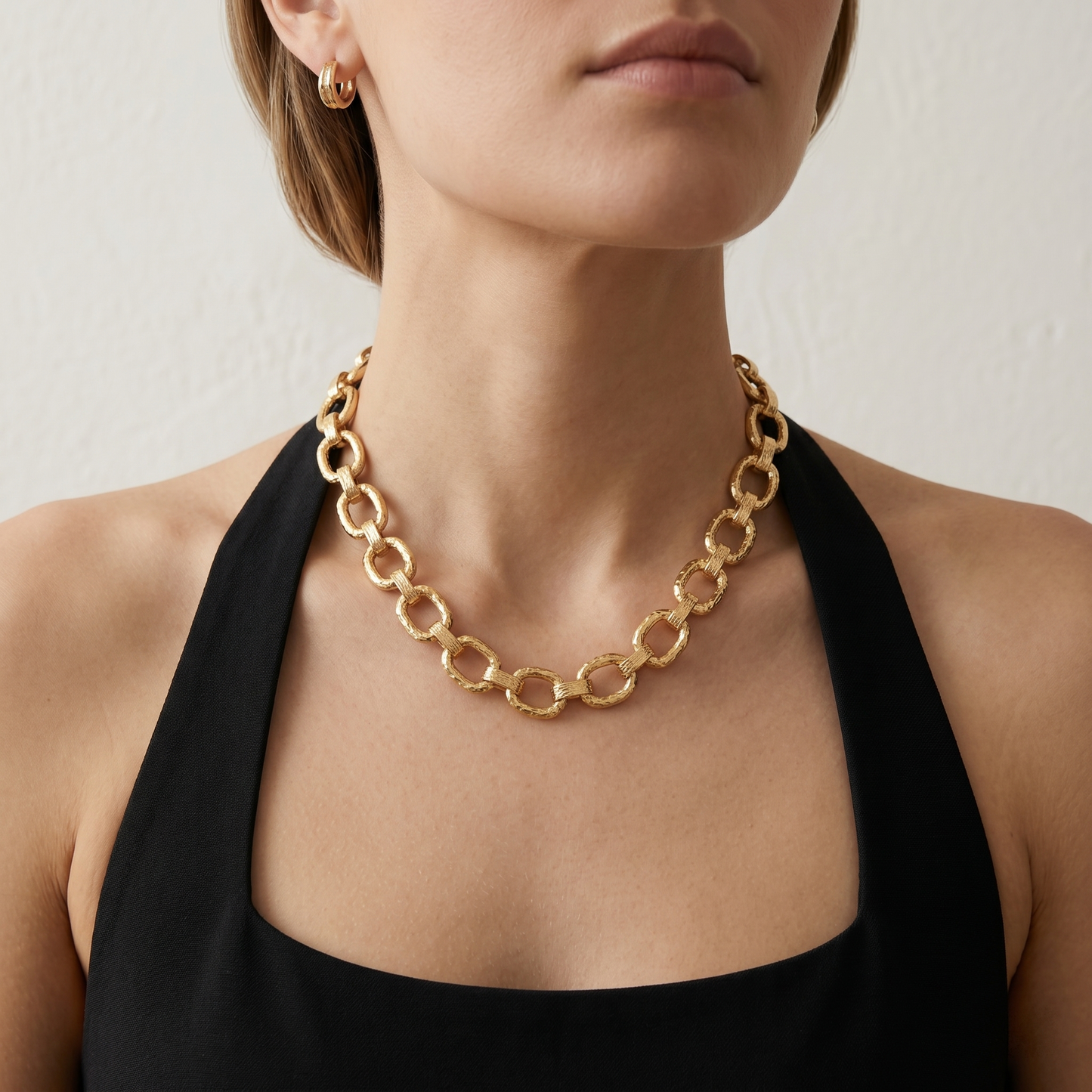 Noir Chunky Link Necklace