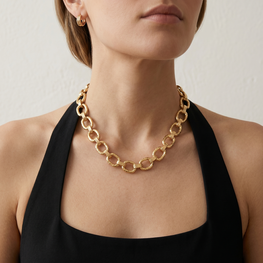 Noir Chunky Link Necklace