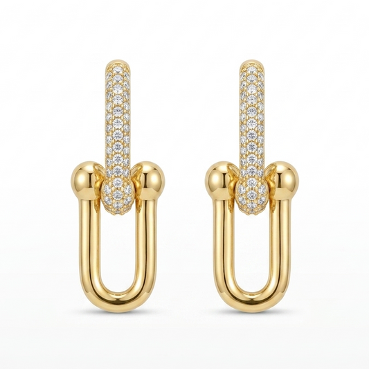 Noir Mini Pavé Link Earring