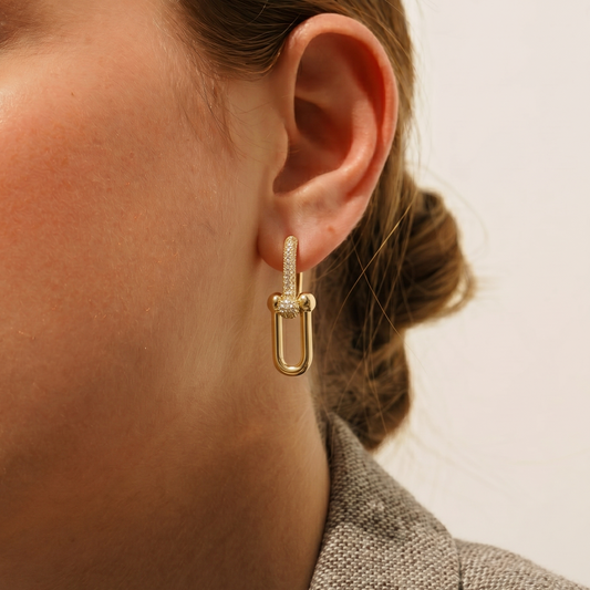 Noir Mini Pavé Link Earring