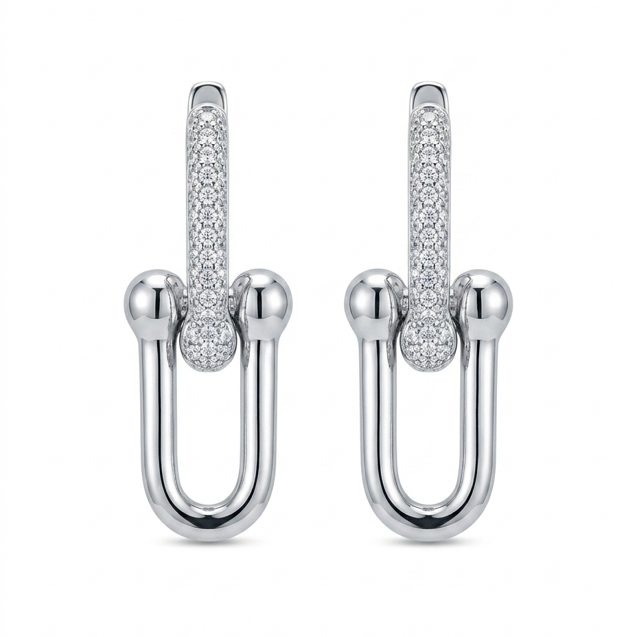 Noir Mini Pavé Link Earring