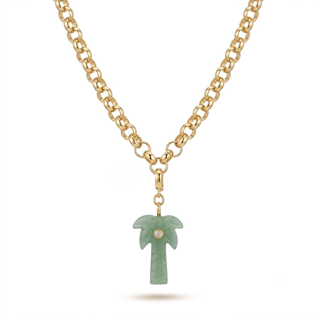 Oasis Semi-Precious Palm Tree Charm
