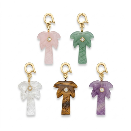 Oasis Semi-Precious Palm Tree Charm