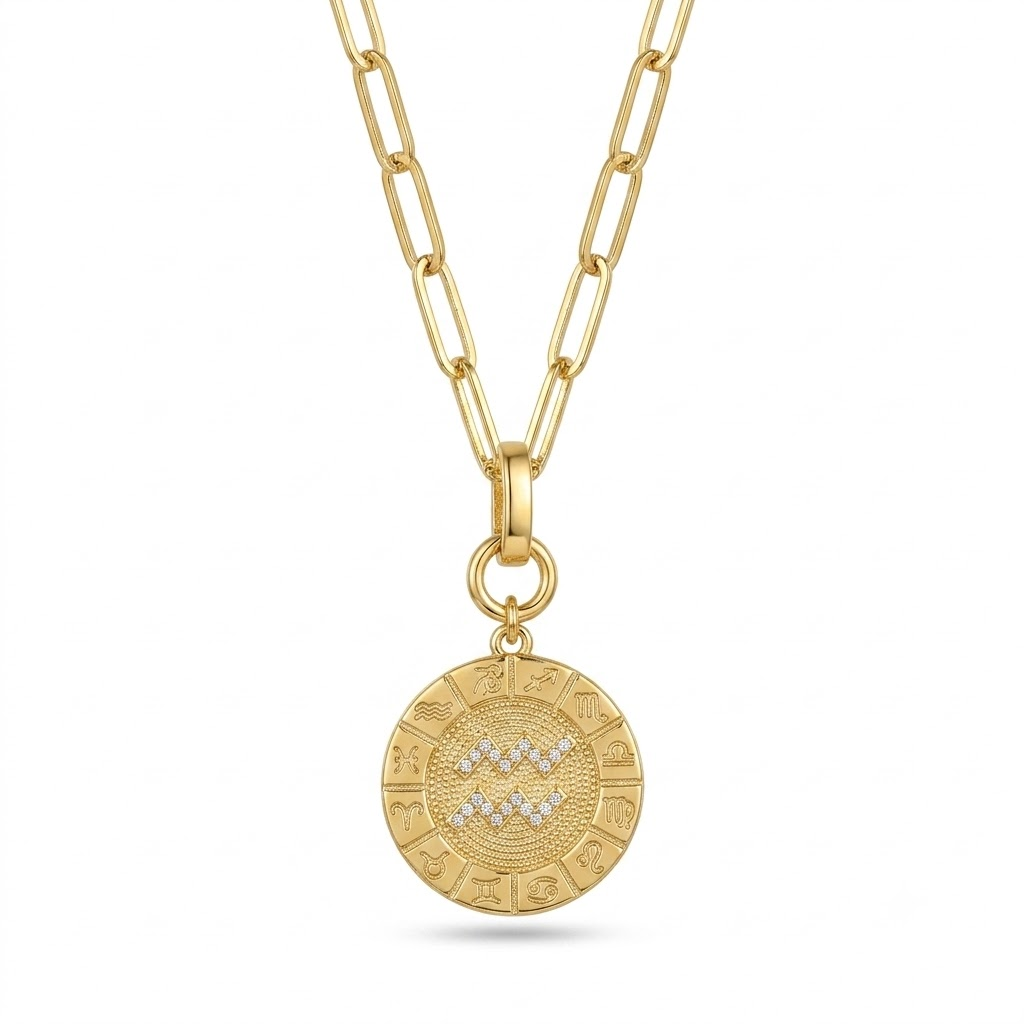 Orbital Zodiac Coin Pendant