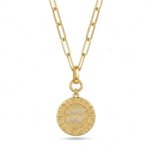 Orbital Zodiac Coin Pendant