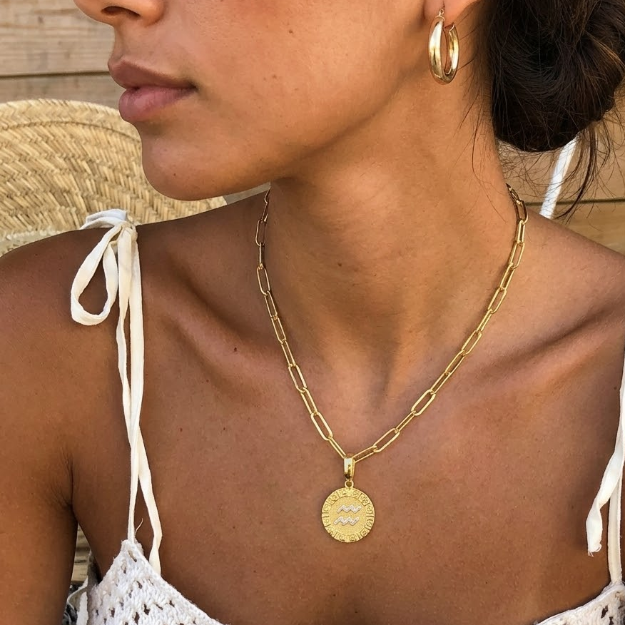Orbital Zodiac Coin Pendant