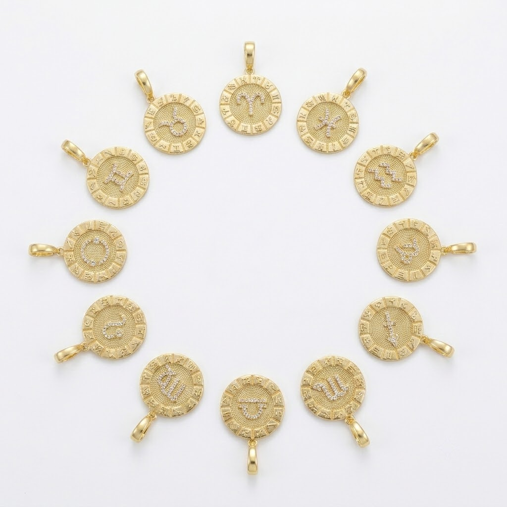 Orbital Zodiac Coin Pendant