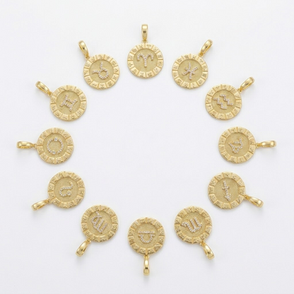 Orbital Zodiac Coin Pendant