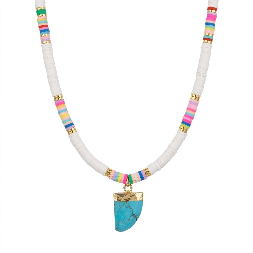 Solara Horn Beaded Necklace