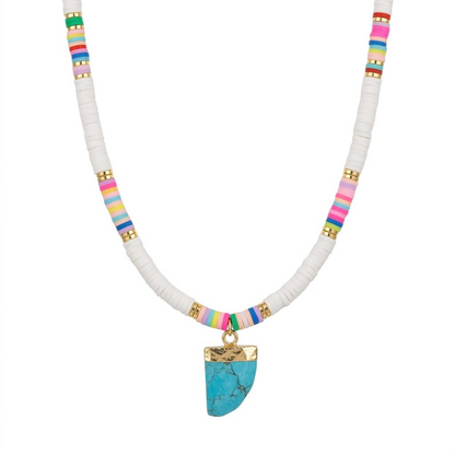 Solara Horn Beaded Necklace