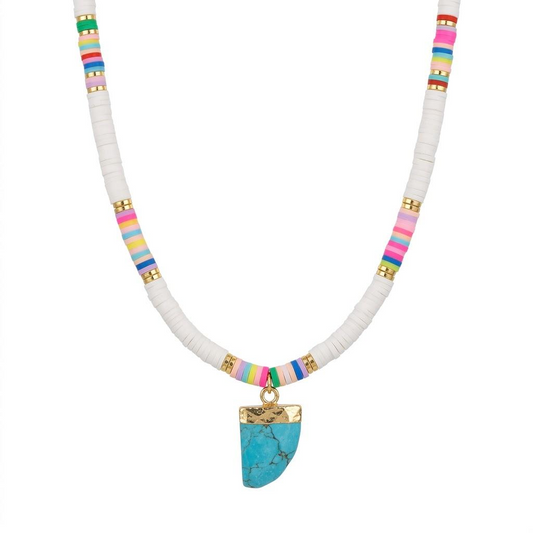 Solara Horn Beaded Necklace