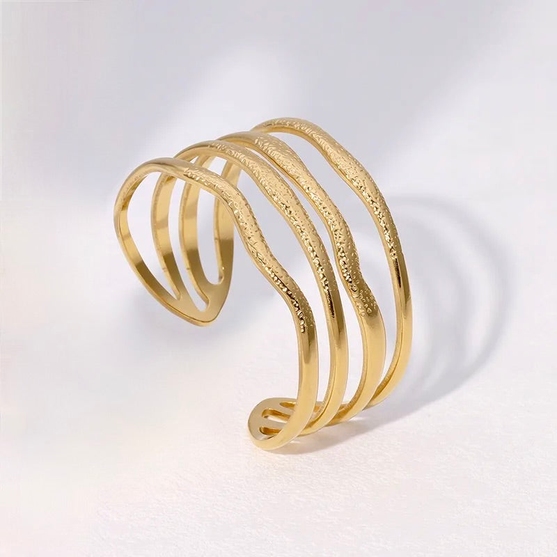 Solene Ripple Cuff Bracelet
