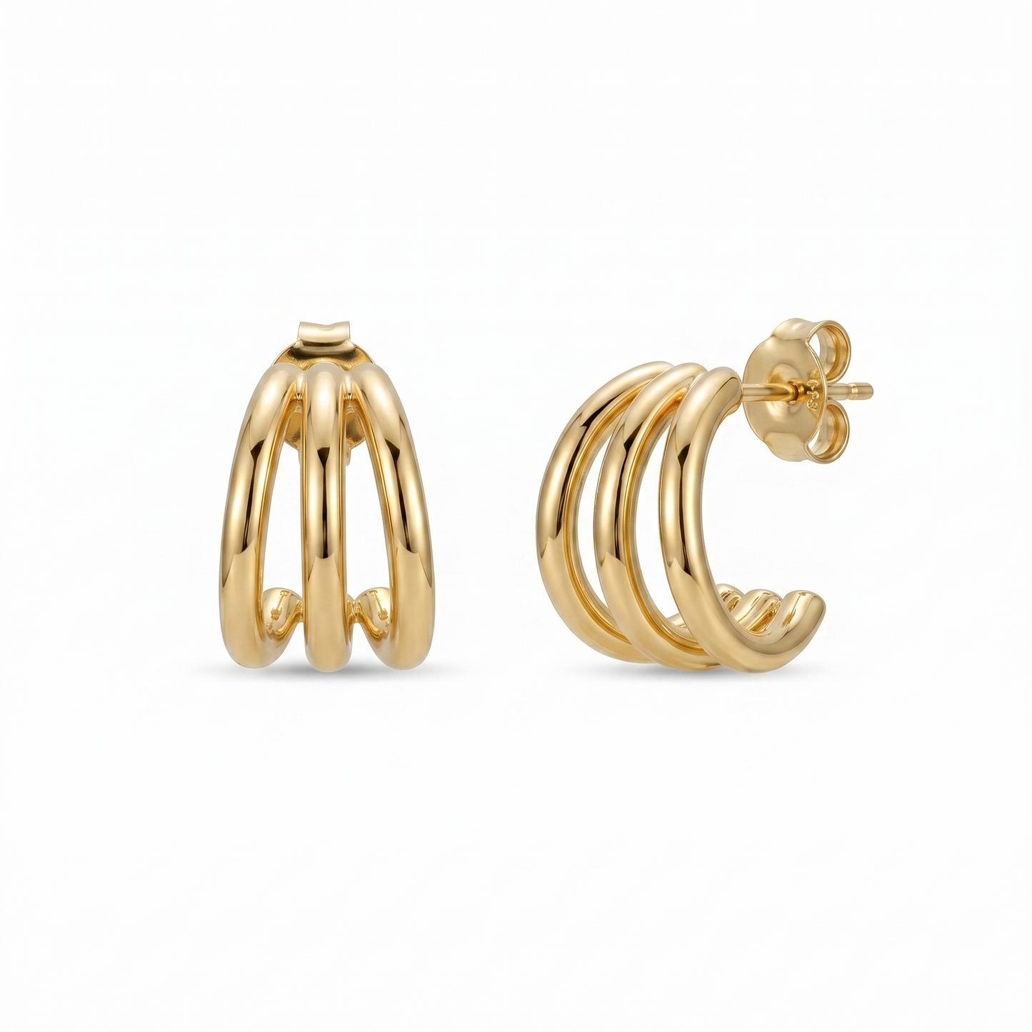 Solene Triple Bar Studs