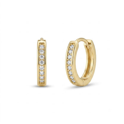 Solene Channel Pavé Hoops
