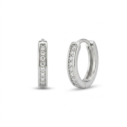 Solene Channel Pavé Hoops
