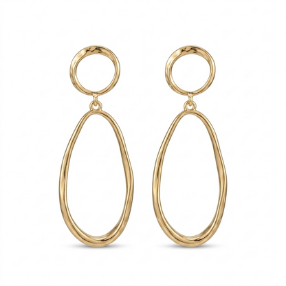 Solene Oval Drop Earrings