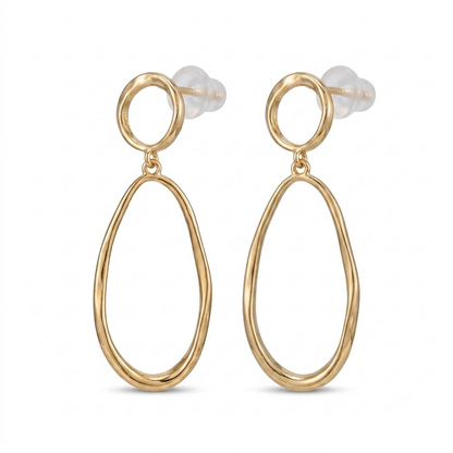 Solene Oval Drop Earrings