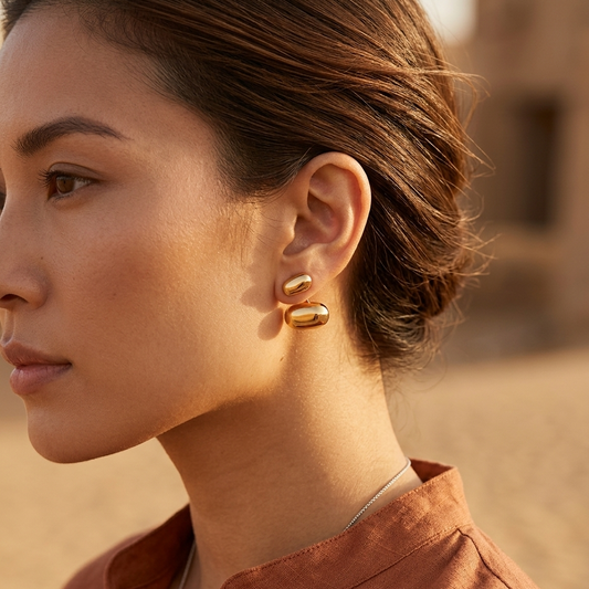 Solene Pebble Drop Earrings