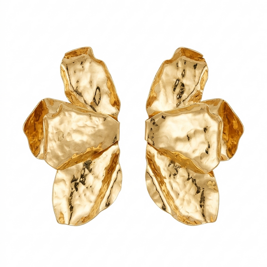 Verde Molten Leaf Earrings