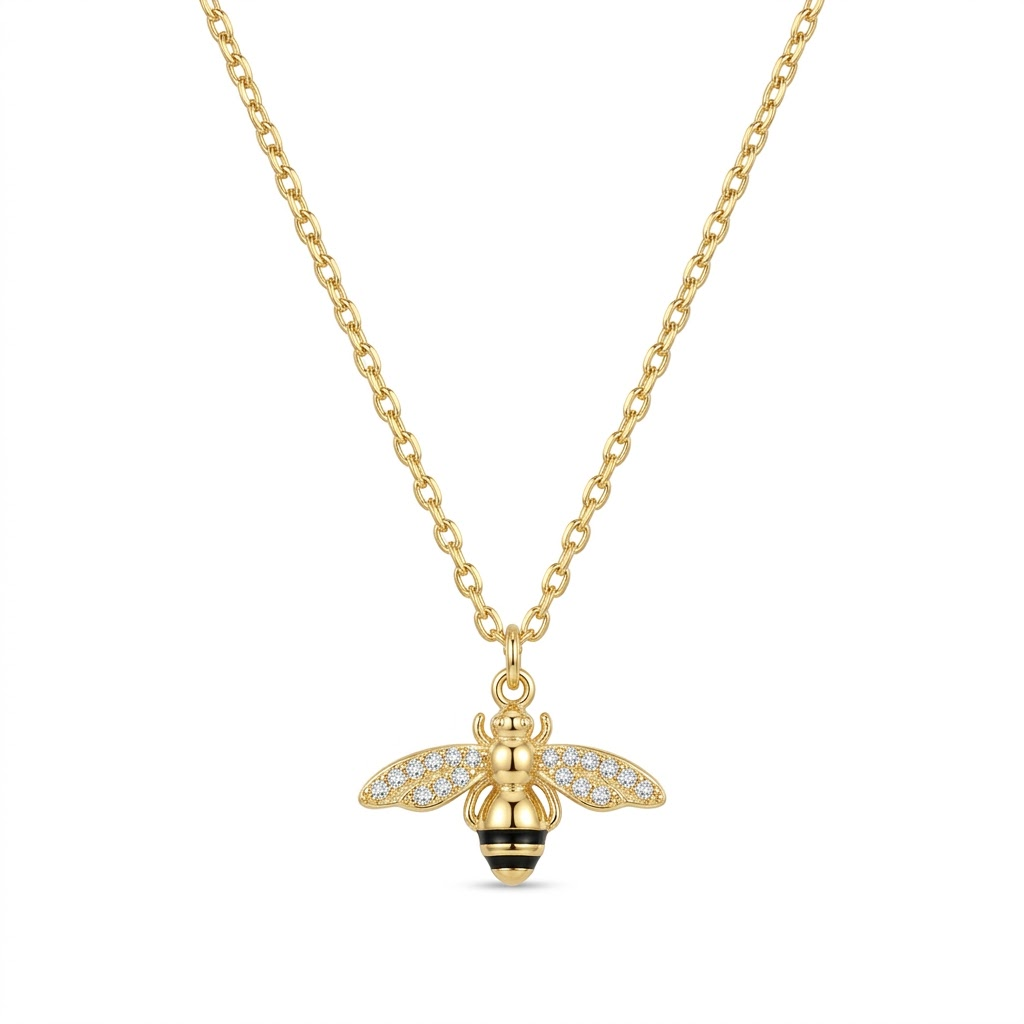 Verde Bee Pendant Necklace