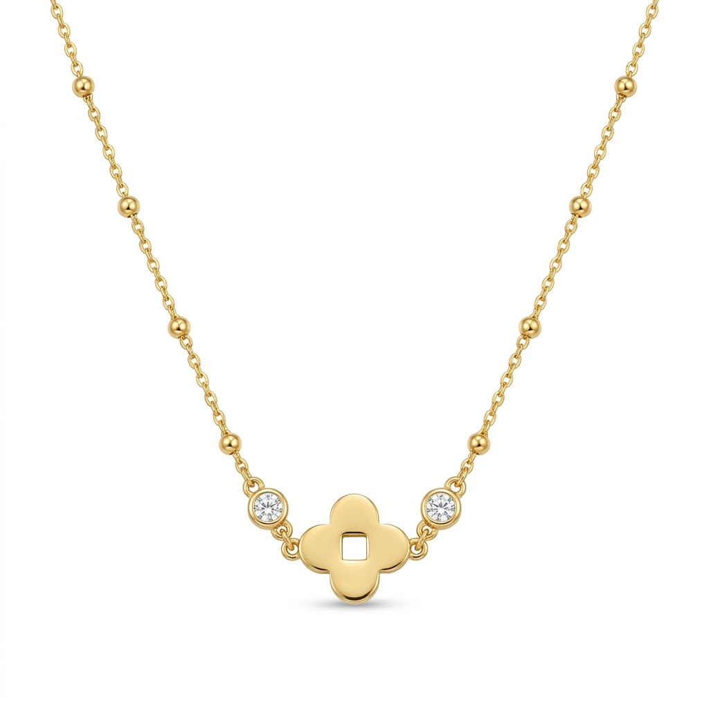 Verde Clover Ball Chain Necklace