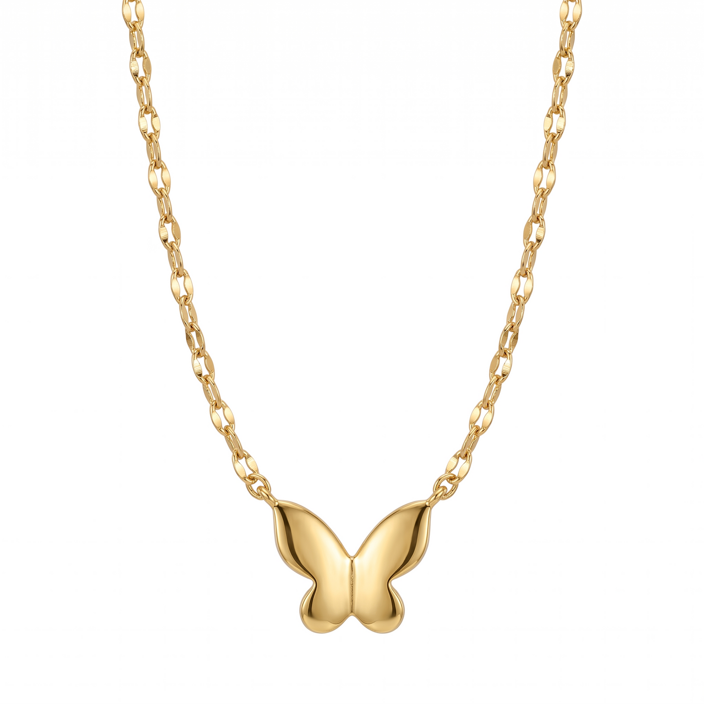 Verde Butterfly Cable Chain Necklace
