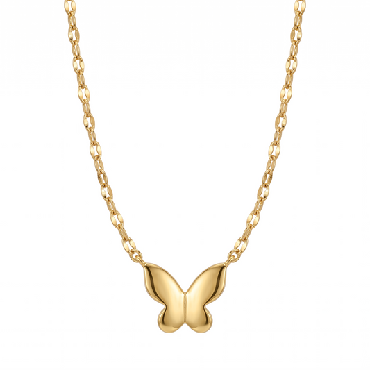 Verde Butterfly Cable Chain Necklace