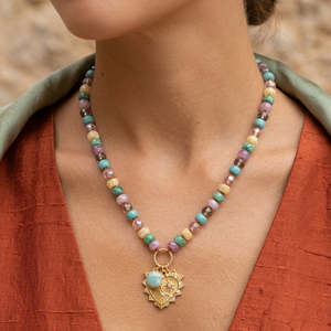 Vera Beaded Heart Necklace