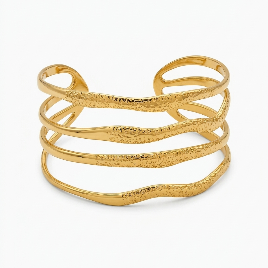 Solene Ripple Cuff Bracelet
