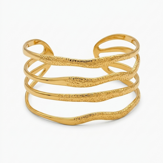 Solene Ripple Cuff Bracelet