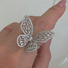 Load image into Gallery viewer, The Crystal Butterfly Ring