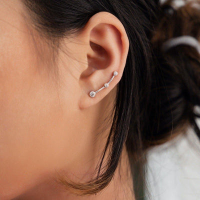 The 3 CZ Ear Climber - ShopHannaLee