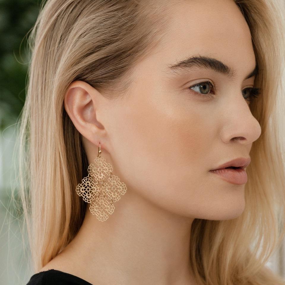 Filagree Diamond shape Earrings - ShopHannaLee