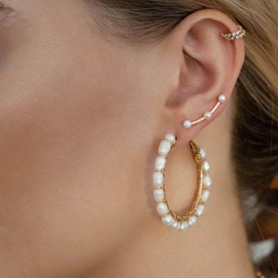 The 3 Pearl Ear Climber - ShopHannaLee